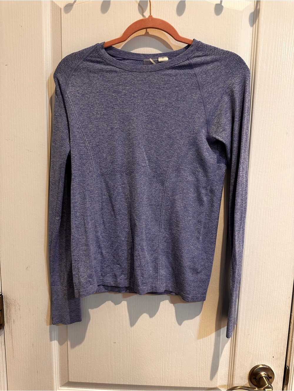 Alia Heathered Navy Crewneck Long-Sleeve Sweater